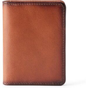 Men's Leather Tan Casual Bifold Wallet Card Style 6 Card Pockets design Design
